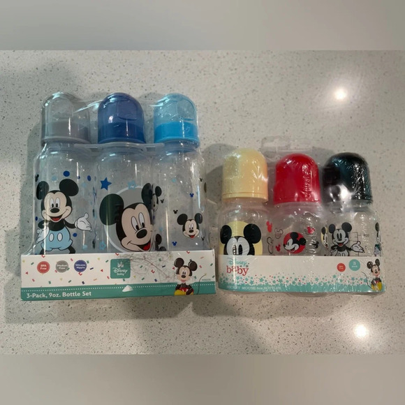 Disney Mickey Mouse baby boy feeding bottles bundle - Picture 6 of 6